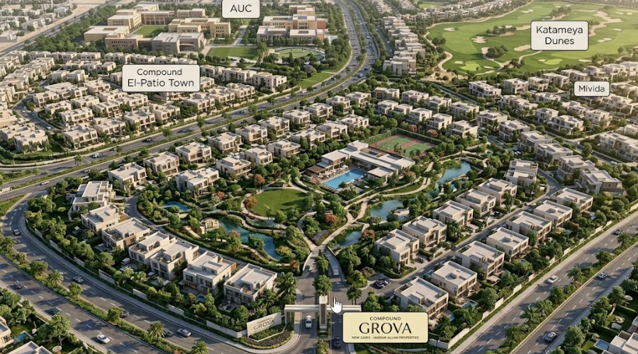أسعار جروفا التجمع الخامس Grova Hassan Allam جدول الأقساط